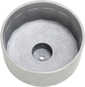 Parts Unlimited Custom Replacement Oil Filter Cup / 76 Mm / Black Powder Coated / Aluminum Engine Tools Parts Unlimited