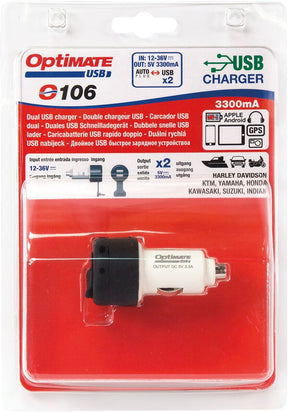 Tecmate Cig Usb Charger 2 A O106 Electrical System Tool Tecmate