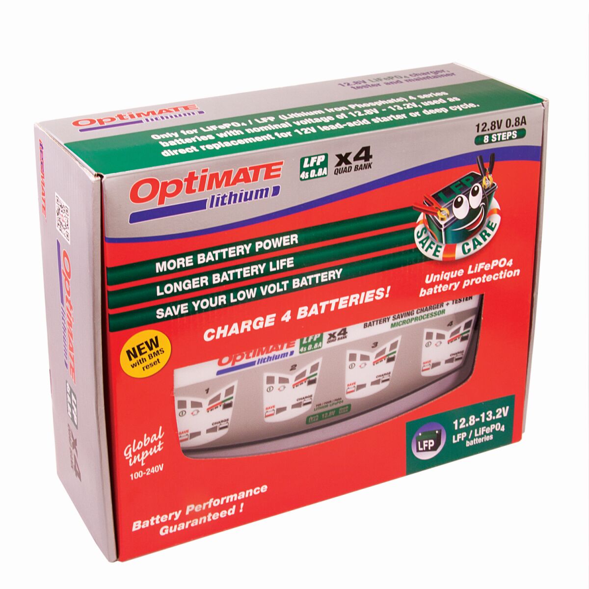 Tecmate Chrg Opt Lith 0.8 A 4 Banks Electrical System Tool Tecmate