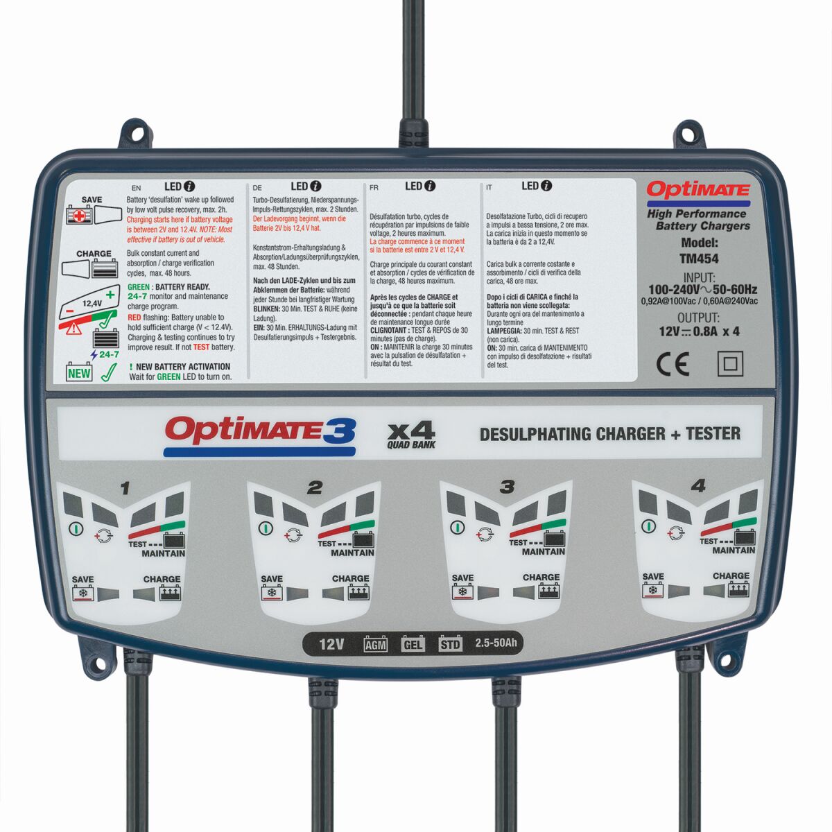 Tecmate Charger Opt 3 4 Banks Electrical System Tool Tecmate