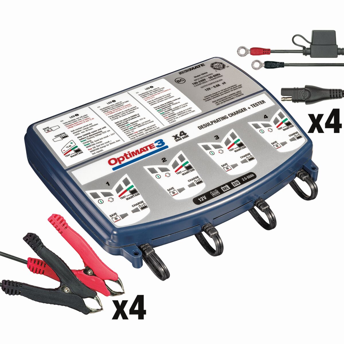 Tecmate Charger Opt 3 4 Banks Electrical System Tool Tecmate