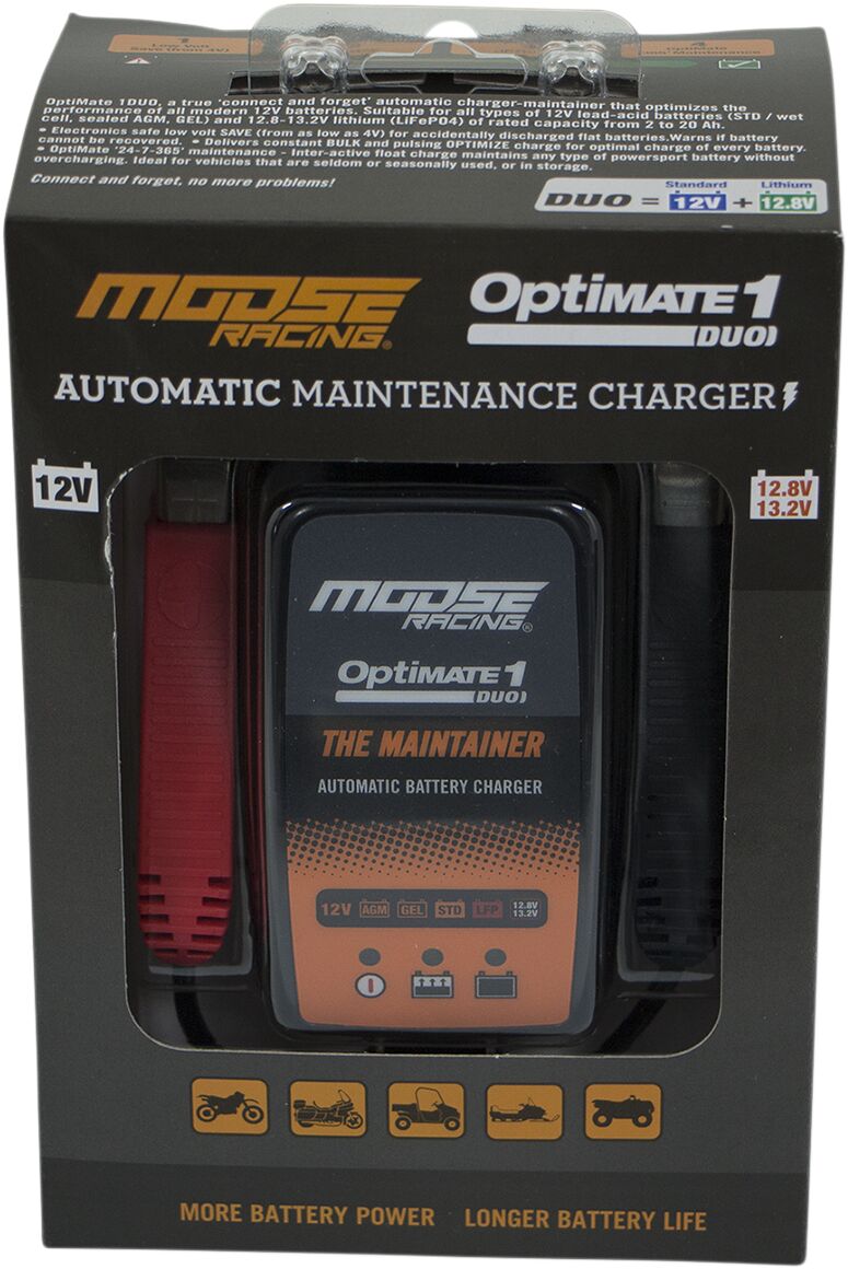 Moose Offroad Hard Parts Charger Optimate 1 Duo Mse Electrical System Tool Moose Offroad Hard Parts