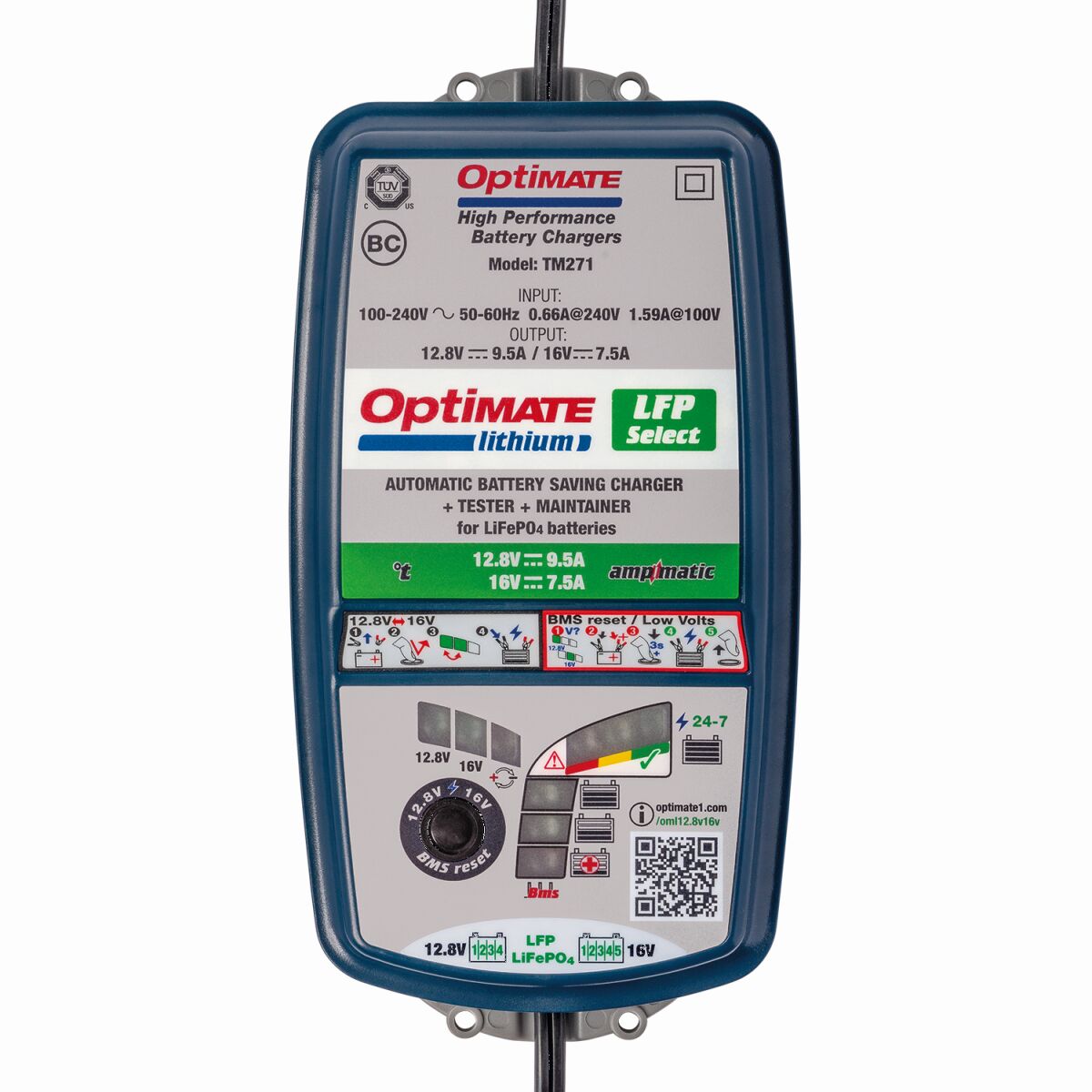 Tecmate Opti Mate Lithium Lfp 4 S 9 A/5 S 7 A Electrical System Tools Tecmate