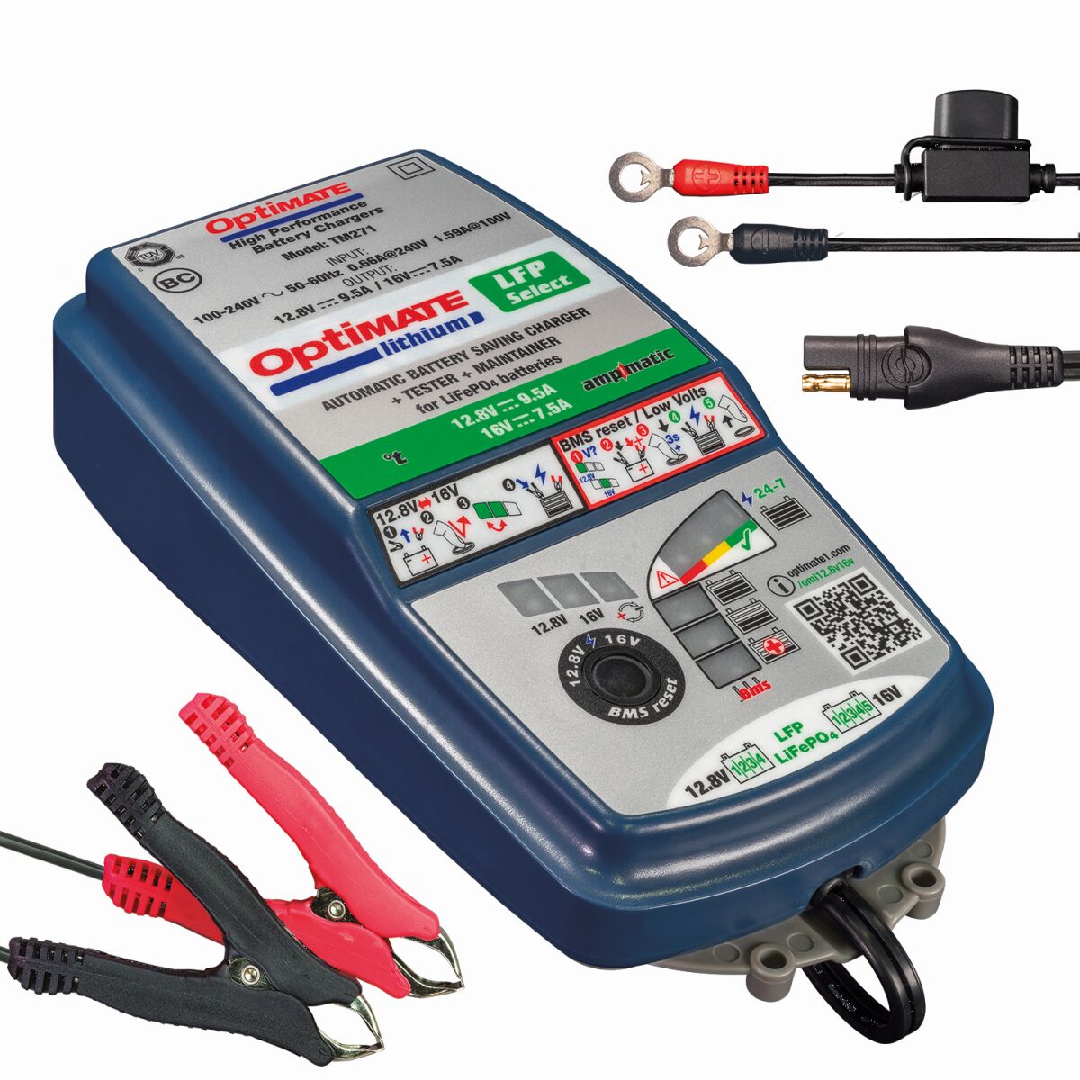 Tecmate Opti Mate Lithium Lfp 4 S 9 A/5 S 7 A Electrical System Tools Tecmate