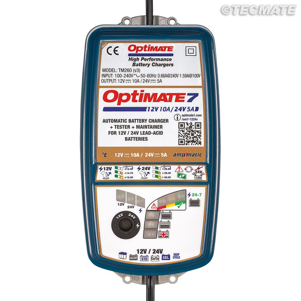 Tecmate Opti Mate 7 12 V/24 V Electrical System Tools Tecmate
