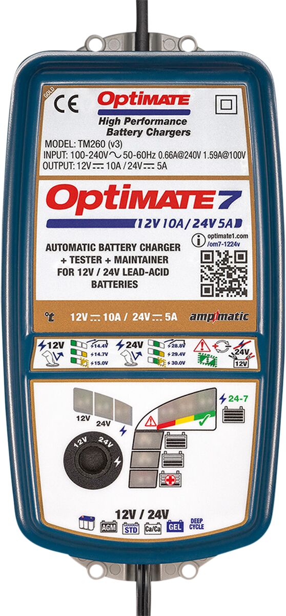 Tecmate Opti Mate 7 12 V/24 V Electrical System Tools Tecmate
