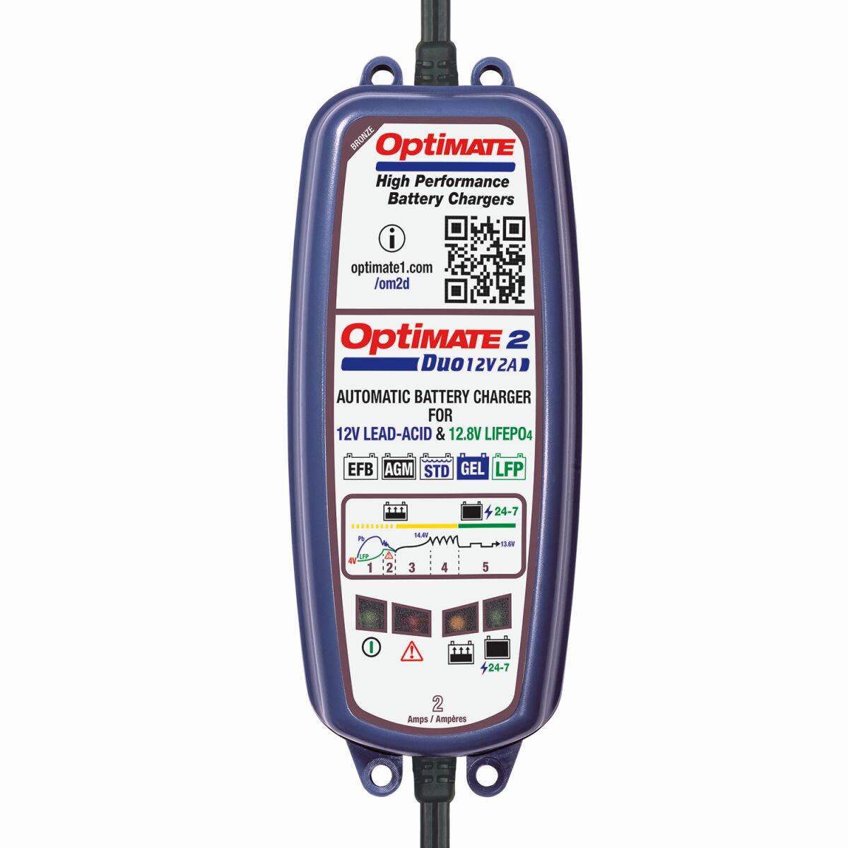 Tecmate Optimate 2 Duo Electrical System Tools Tecmate