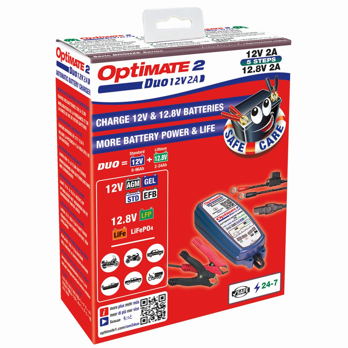 Tecmate Optimate 2 Duo Electrical System Tools Tecmate
