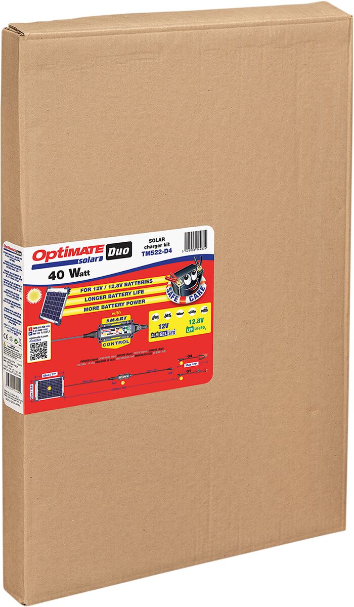 Tecmate Charger Solar Duo 40 W Electrical System Tools Tecmate
