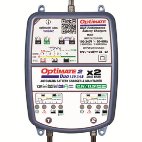 Tecmate Opti Mate 2 Duo X 2 Bank Electrical System Tools Tecmate