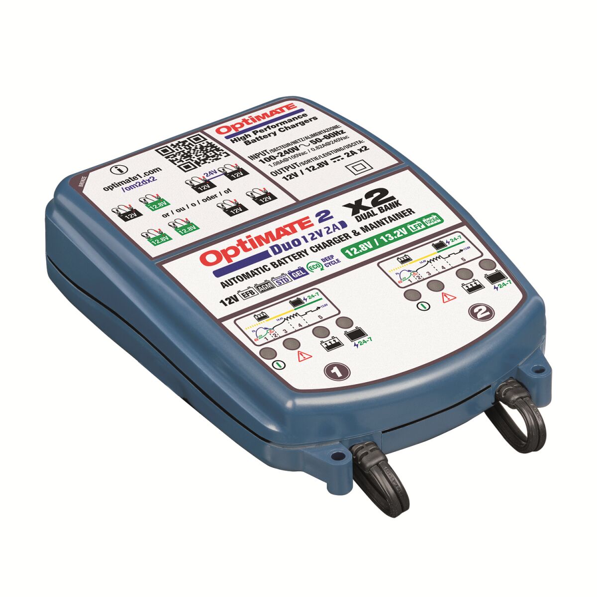 Tecmate Opti Mate 2 Duo X 2 Bank Electrical System Tools Tecmate