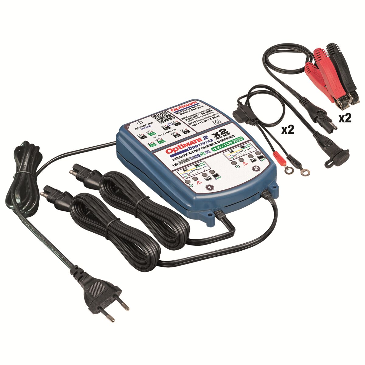 Tecmate Opti Mate 2 Duo X 2 Bank Electrical System Tools Tecmate