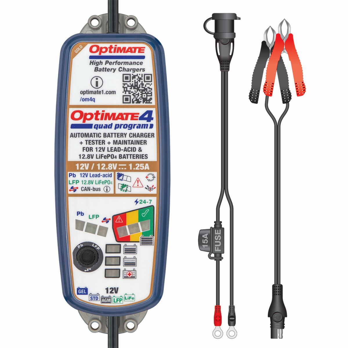 Tecmate Opti Mate 4 Quad Program Electrical System Tools Tecmate