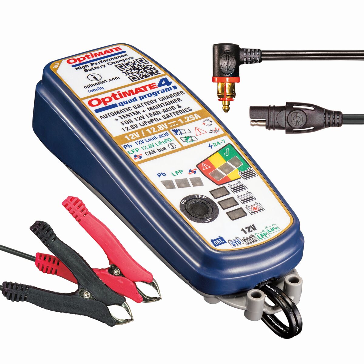 Tecmate Opti Mate 4 Quad Program Premium Edition Electrical System Tools Tecmate