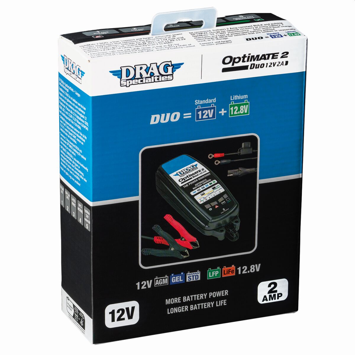 Drag Specialties Charger Eu Optimate 2 Duo Drag Electrical System Tool Drag Specialties