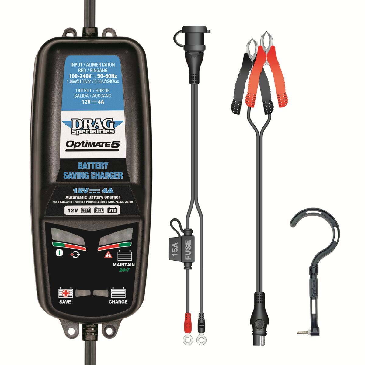 Drag Specialties Charger Drag Optimate 5 Eu Electrical System Tool Drag Specialties