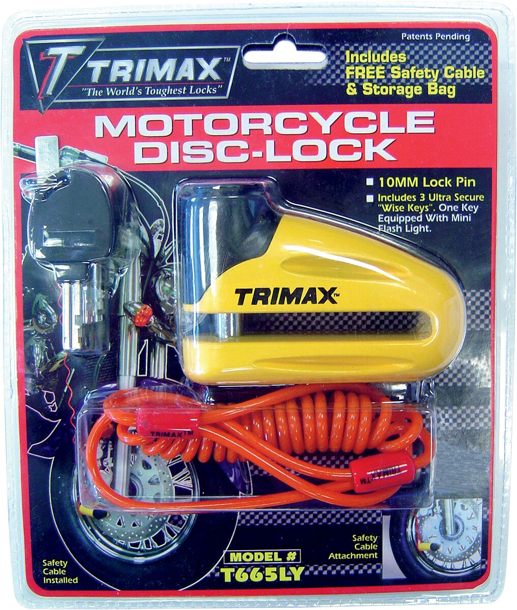 Trimax Lock Disc Yellow 10 Mm Lock Trimax