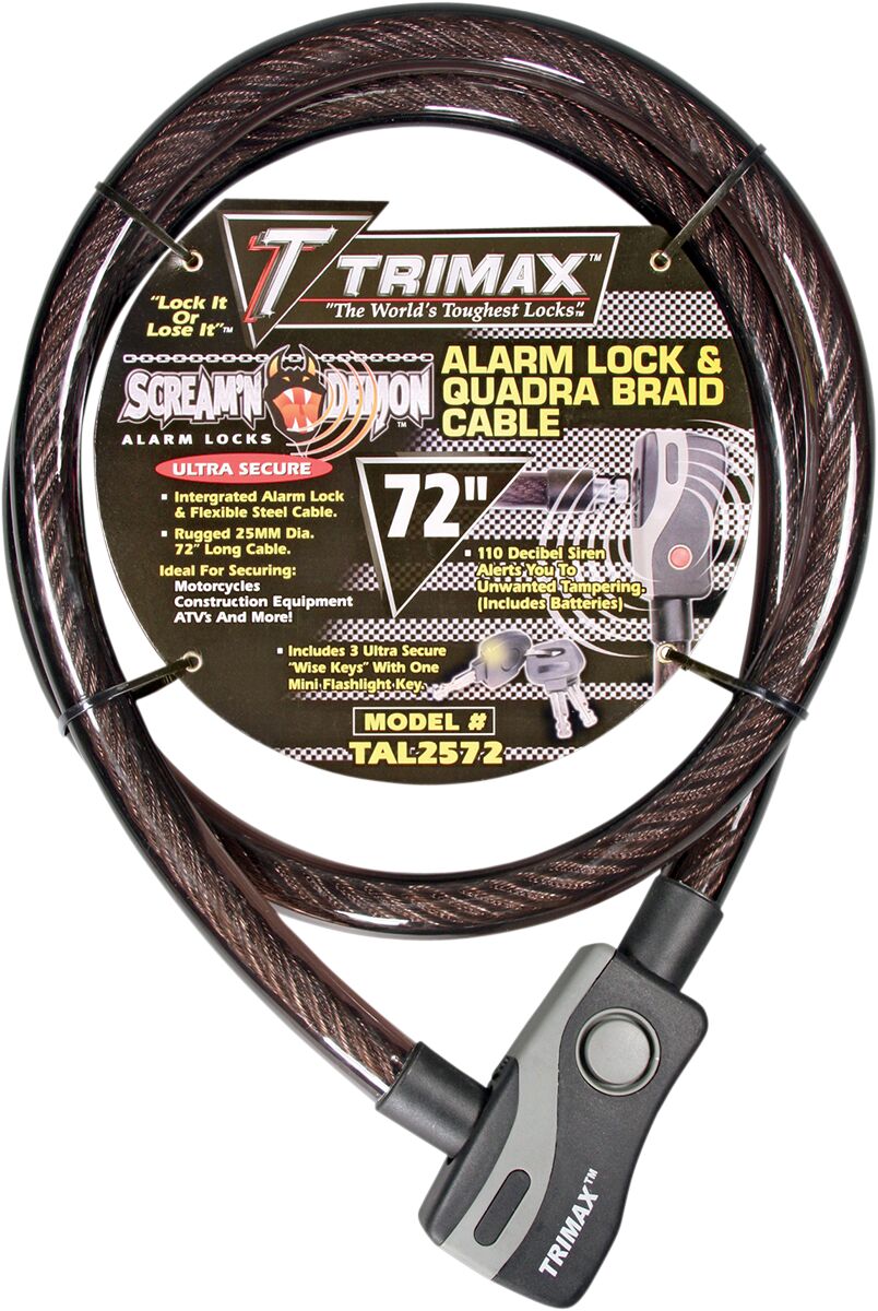 Trimax Lock Cable Alrm 25 Mmx72 Lock Trimax