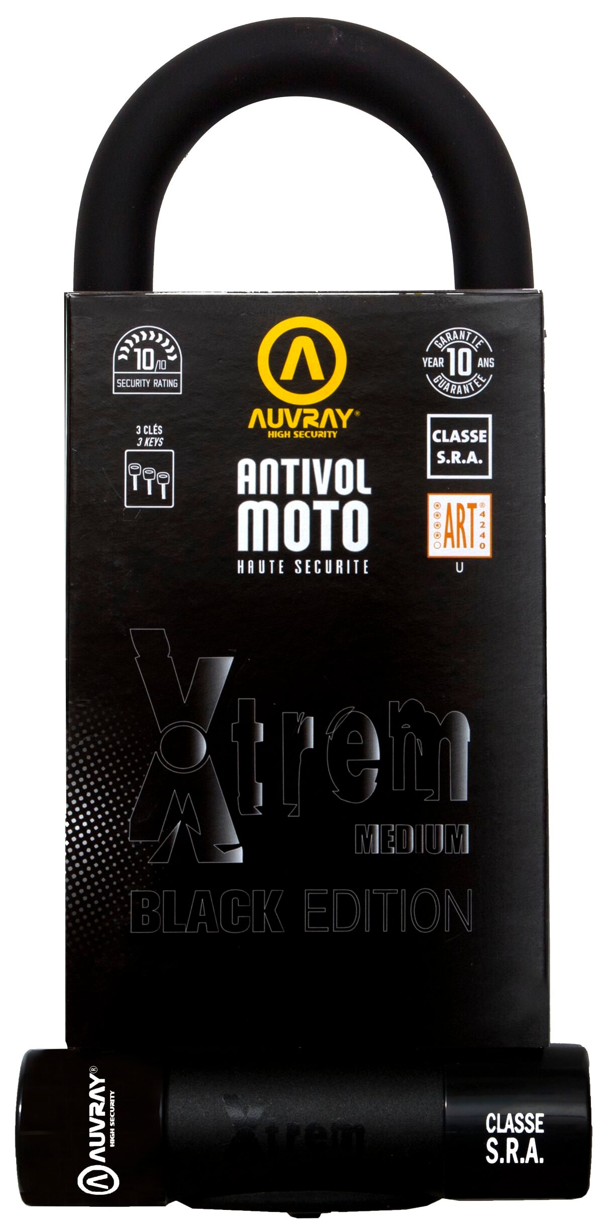 Auvray U Lock Xtreme Medium Black Edi Lock Auvray