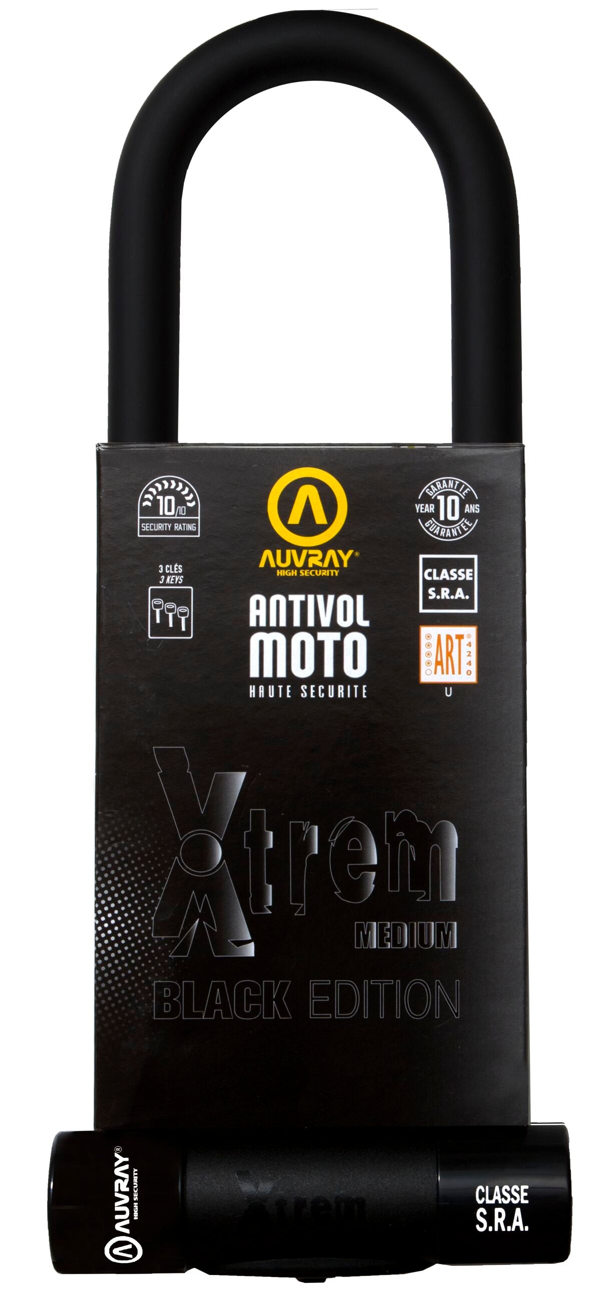 Auvray U Lock Xtreme Medium Black Edi Lock Auvray