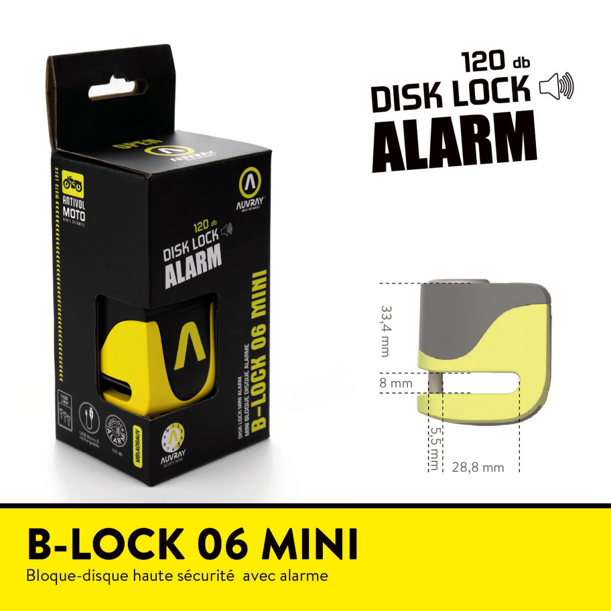 Auvray Block Disc Lock Alarm B Lock 0 Lock Auvray