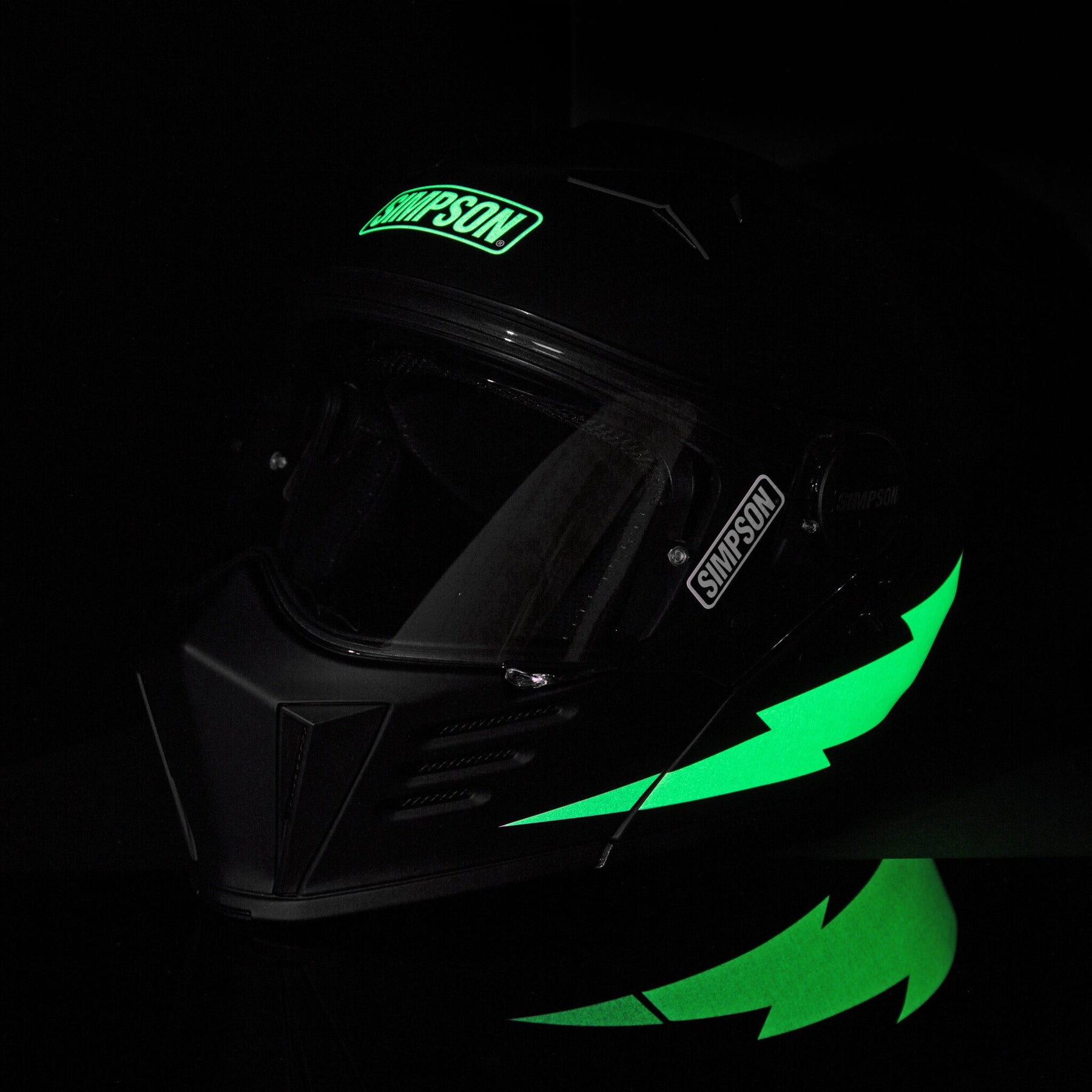 Simpson Helmets Darksome (Mod Bandit) Helmet, Hellfire Modular Helmet Simpson Helmets