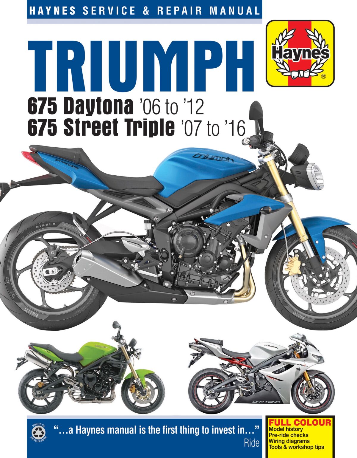 Haynes Triumph 675 (06 16) Books & Manuals Haynes