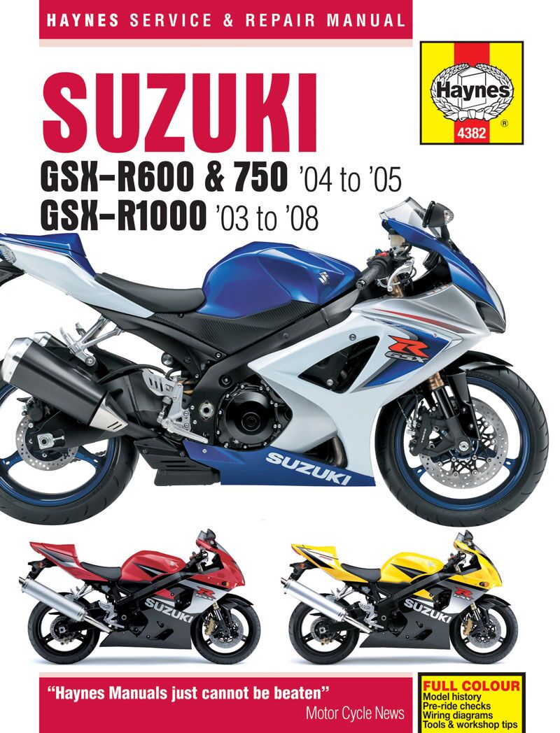 Haynes Suzuki Gsx R6/750(04 05)r Books & Manuals Haynes