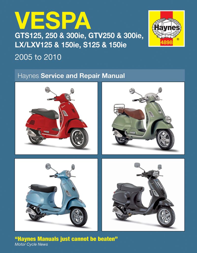 Haynes Vespa Gts Gtv Lx & S 125 Books & Manuals Haynes