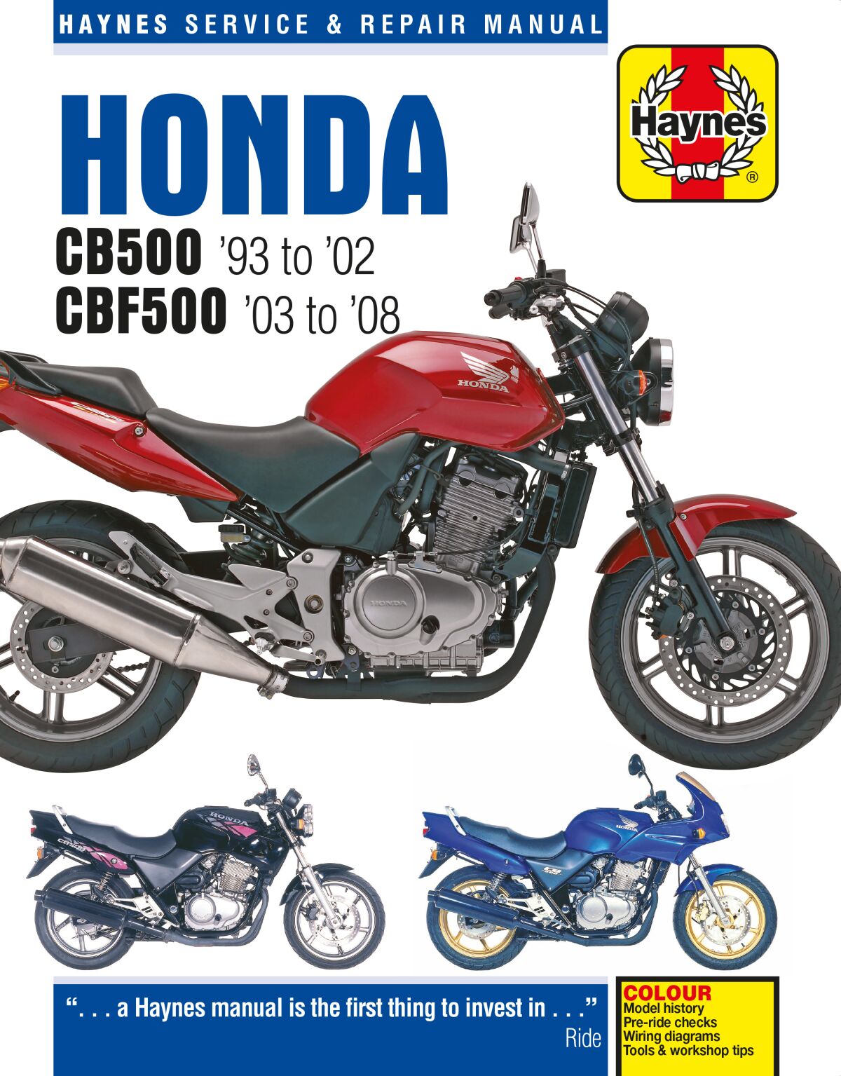Haynes Honda Cb500 93 08 Books & Manuals Haynes