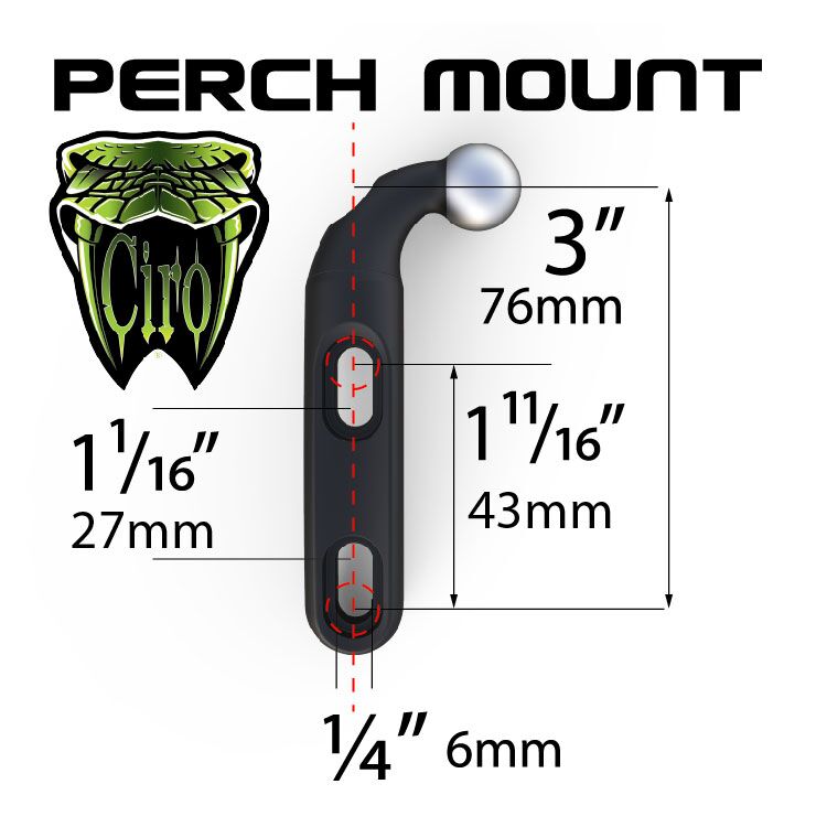 Ciro Mount Perch Chrome Phone Mount Ciro