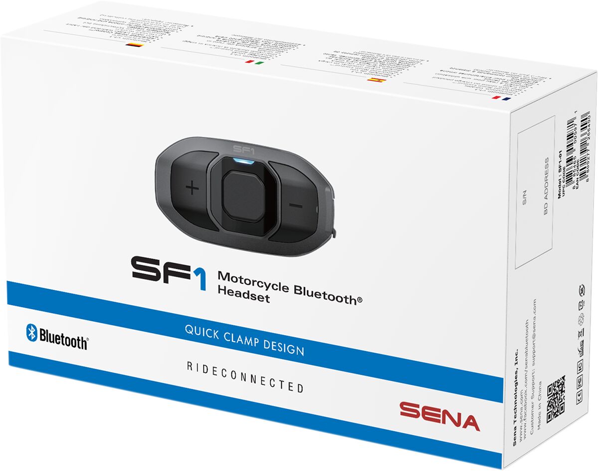 Sena Sf1 Motorcycle Bluetooth® Headset Solo Rider Communication Sena