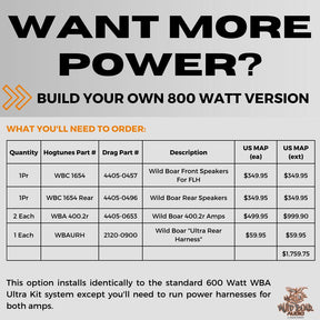 Wild Boar Audio Speakers Amp Ultra Kit Speakers Wild Boar Audio