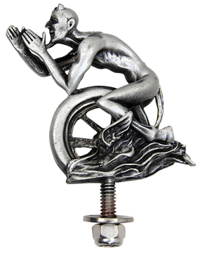 Devil And Wheel Fender Ornament Fender Tip, Trim & Ornament V Twin Mfg