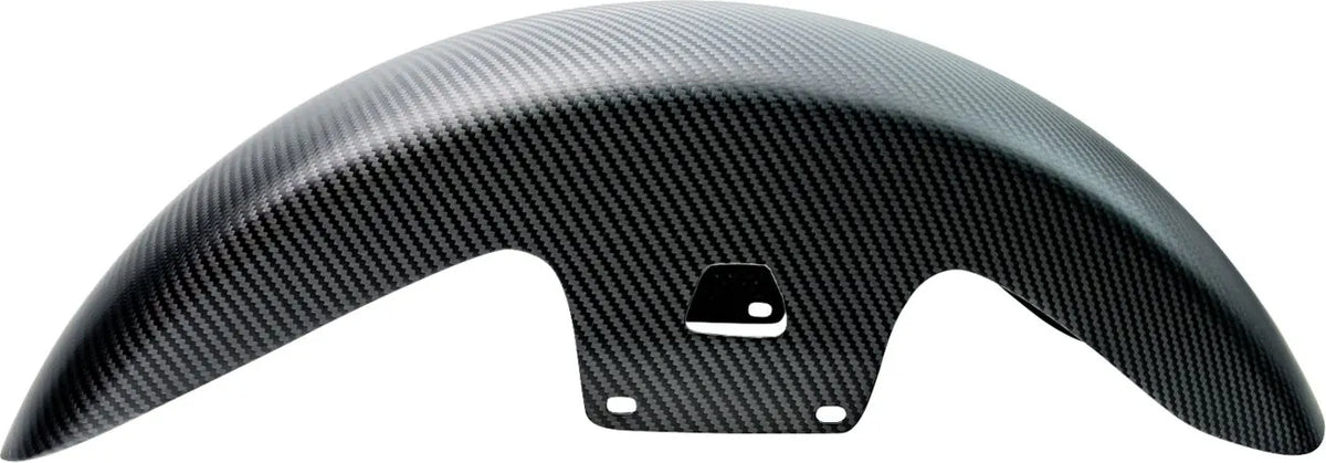 Front Fender Mid Length, Carbon Matte - Dyna & 18+ Softail & Touring & Trike Front Fender Slyfox Performance