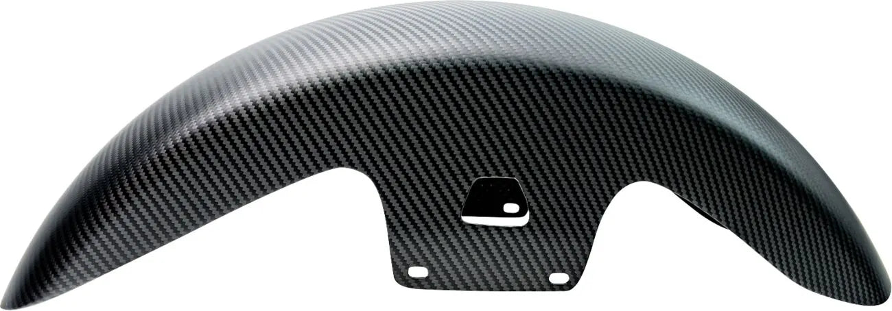 Front Fender Mid Length, Carbon Matte - Dyna & 18+ Softail & Touring & Trike Front Fender Slyfox Performance