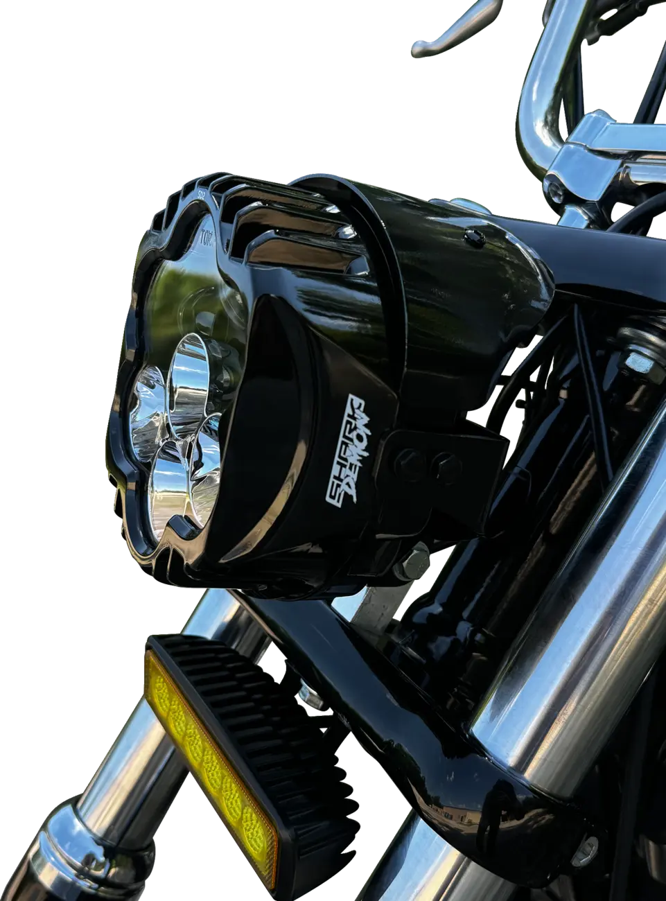 Custom Dynamics Shark Demon® Performance LED Pedestal Mount Headlight Headlight Custom Dynamics