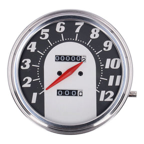 Fl Speedometer, ''62 67 Electra Face'', Black/Silver. 1:1 Mph Speedometers Mcs