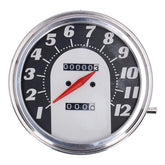 Fl Speedometer, ''62 67 Electra Face'', Black/Silver. 2:1 Mph Speedometers Mcs