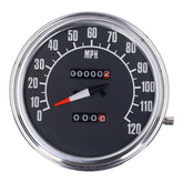 Fl Speedometer, ''74 84 Face'', Black. 1:1 Mph Speedometers Mcs