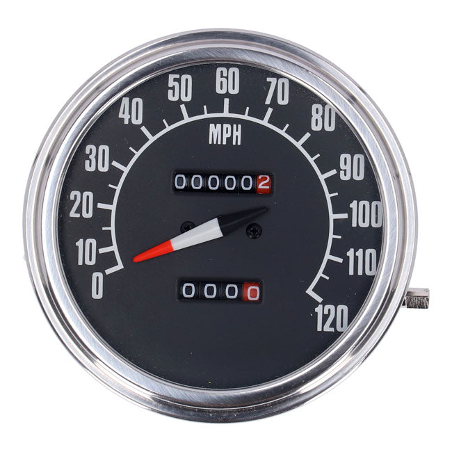 Fl Speedometer, ''74 84 Face'', Black. 1:1 Mph Speedometers Mcs