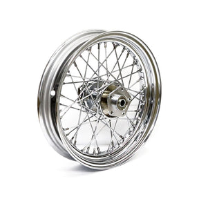 3.00 x 16 dual flange wheel 40 spokes chrome FRONT WHEELS 16 INCH Mcs
