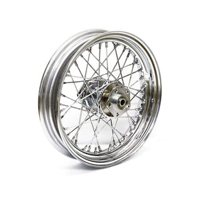 3.00 x 16 dual flange wheel 40 spokes chrome FRONT WHEELS 16 INCH Mcs