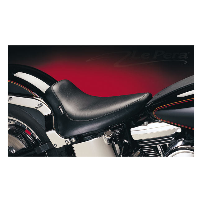 Le Pera Silhouette Solo Seat, Smooth Black - 84-99 Softail Solo Seats Le Pera