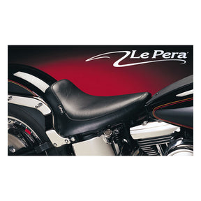 Le Pera Silhouette Solo Seat, Smooth Black - 84-99 Softail Solo Seats Le Pera