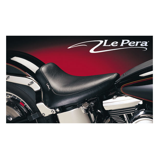 Le Pera Silhouette Solo Seat, Smooth Black - 84-99 Softail Solo Seats Le Pera
