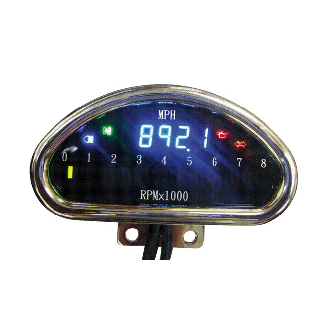 Electronic Cnc Aluminum Speedometer (Mph) Chrome Speedometers Mcs
