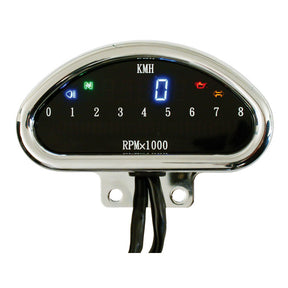 Electronic cnc aluminum speedometer (kmh) chrome Mcs