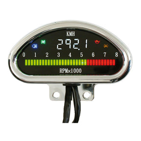 Electronic cnc aluminum speedometer (kmh) chrome Mcs