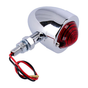 Bullet Marker Light. Chrome. Red Lens. Df. Ext. Stud Mount Marker Lights Mcs